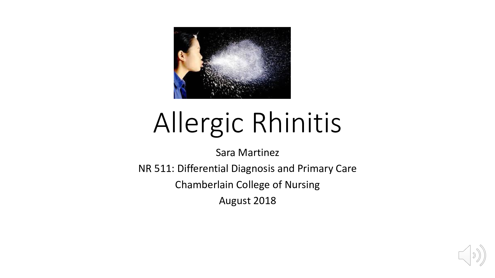 Preview image of NR 511 Week 7 Allergic Rhinitis document
